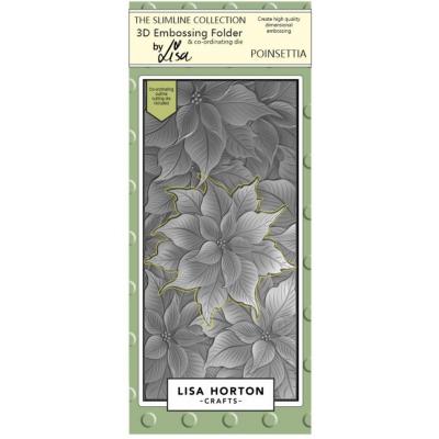 Lisa Horton Crafts 3D Embossing Folder -  Poinsettia